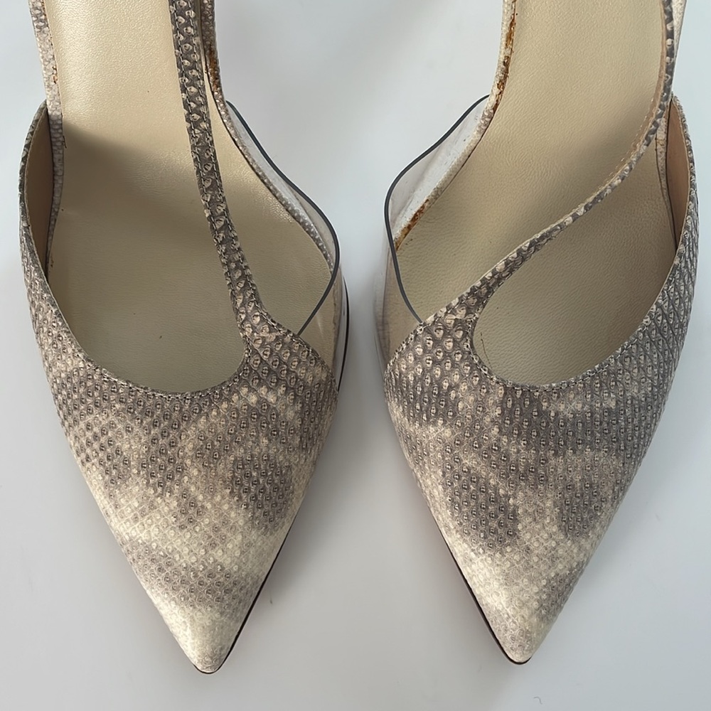 FRANCESCO RUSSO Paris Leather Plexi Pumps Heels. 40. - Picture 3 of 11